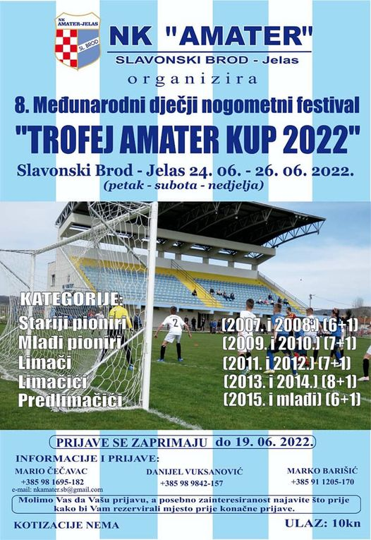 8. Međunarodni dječji nogometni festival – Trofej Amater Kup 2022.