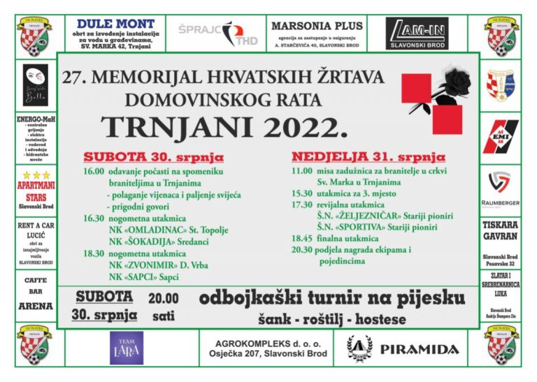 NK ,,Slaven” Trnjani organizira 27. memorijalni turnir